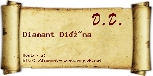 Diamant Diána névjegykártya