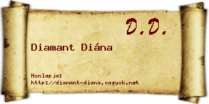 Diamant Diána névjegykártya